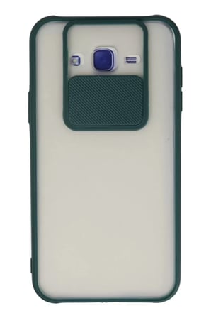 Newface Samsung Galaxy J7 Kılıf Palm Buzlu Kamera Sürgülü Silikon - Yeşil