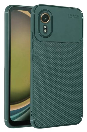 Newface Samsung Galaxy Xcover  Kılıf Auto Focus Karbon Kapak - Yeşil