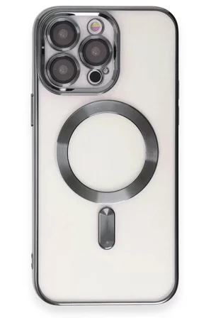 Newface Apple İphone 15 Pro Kılıf Kross Magneticsafe Kapak - Titan Gri