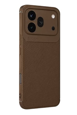 Newface Huawei Honor  Pro Auto Focus Karbon Kapak - Kahverengi