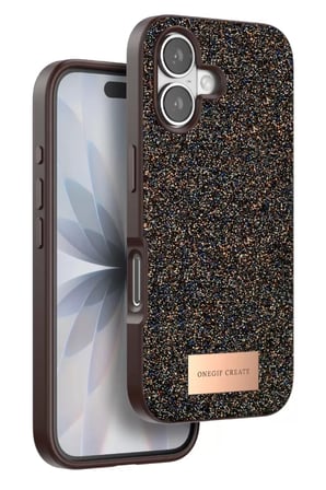 Onegif Apple İphone 17 Bright Simli Kapak - Gold