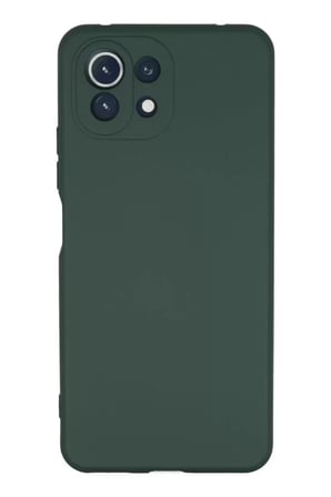Newface Xiaomi Mi 11 Lite Kılıf Nano İçi Kadife Silikon - Koyu Yeşil