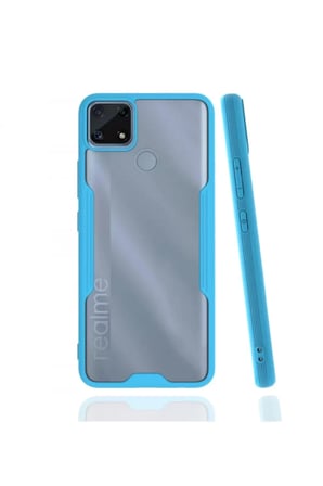 Newface Realme C25 Kılıf Platin Silikon - Mavi