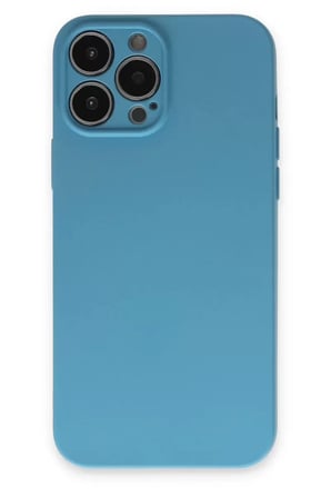 Newface Apple İphone 13 Pro Kılıf Nano İçi Kadife Silikon - Mavi