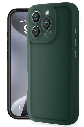 Newface Apple İphone 16 Pro Kılıf Viera Silikon - Koyu Yeşil