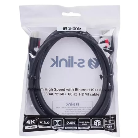 S-link Sl-hdm4k011 19+1  V2.0 4k 60hz 1.5 Metre Hdmi Kablo