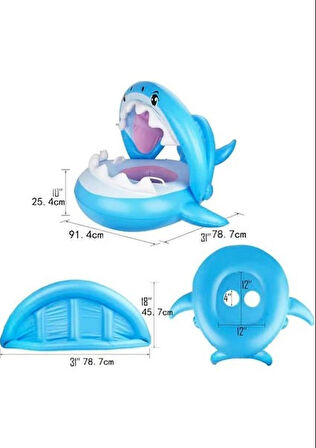My Beautyarts Shark Shape Çocuk Güneş Koltuğu