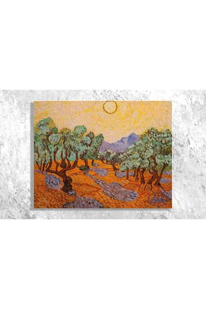 Tekli Yatay Kanvas Tablo, Vincent Van Gogh Zeytin Ağacı, Dekoratif Kanvas Duvar Tablosu
