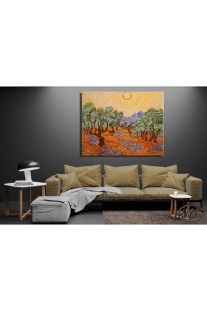 Tekli Yatay Kanvas Tablo, Vincent Van Gogh Zeytin Ağacı, Dekoratif Kanvas Duvar Tablosu