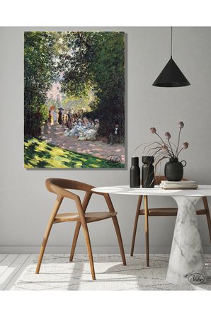Tekli Dikey Kanvas Tablo, Claude Monet, Monceau Parkı ,Poster, Dekoratif Kanvas Duvar Tablosu