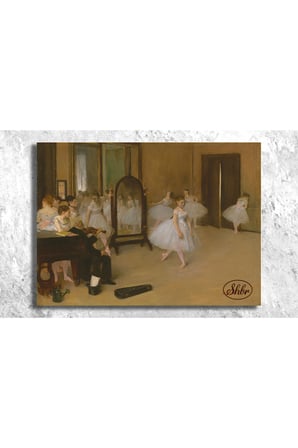 Tekli, Yatay, Kanvas, Dekoratif, Duvar, Tablosu, Edgar Degas, Bale, Dans Sınıfı,