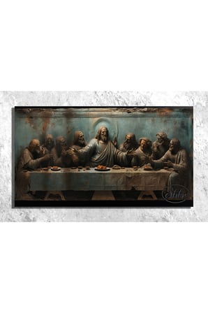Tekli, Yatay, Kanvas, Dekoratif, Duvar, Tablosu, Philippe De Champaigne, Son Akşam Yemeği,