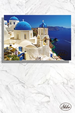 Tekli, Yatay, Kanvas, Dekoratif, Duvar, Tablosu , Yunan Adaları, Santorini, Yunanistan,