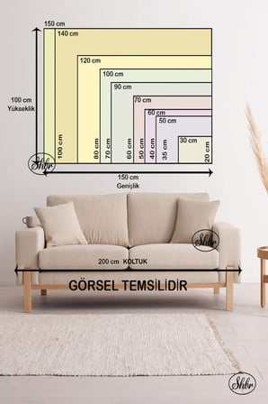 Tekli, Yatay, Kanvas, Dekoratif, Duvar, Tablosu , Elegans, Mavi Yapraklı Sarı Çiçekler,