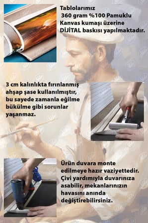 Tekli Dikey Kanvas Duvar Tablosu Salon Yatak Odası Mutfak Kafe Ofis Gold Çiçek İllüstrasyon