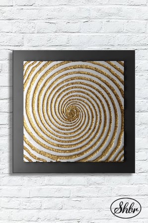Tekli Kare Kanvas Duvar Tablosu Salon Yatak Odası Mutfak Kafe Ofis Gold Geometrik Desenler