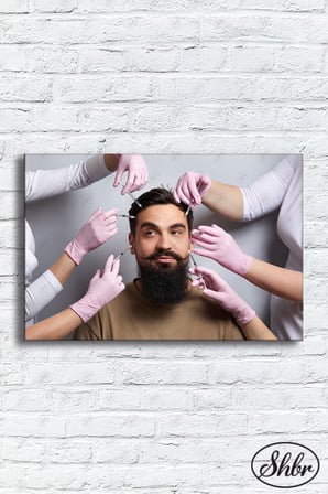 Tekli Yatay Kanvas Tablo Güzellik Estetik Merkezi Mezoterapy Saç Sakal Cilt Bakımı