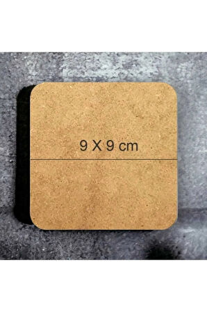 Mutlu Yıllar - Yılbaşı - Yeni Yıl - Merry Christmas Temalı Ahşap Bardak Altlığı Seti 6 Adet