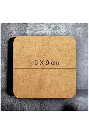 Love Aşk Temalı Ahşap Bardak Altlığı Seti 6 Adet