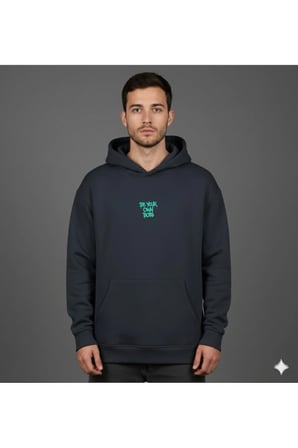 Lenithra Thomas Shelby Sırt Baskılı Unisex Oversize Hoodie Füme / S