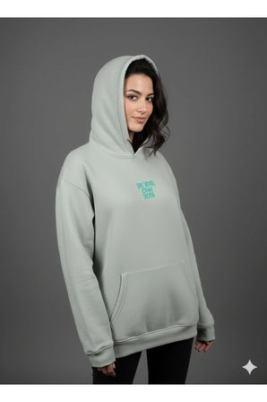 Lenithra Thomas Shelby Sırt Baskılı Unisex Oversize Hoodie Gri / M