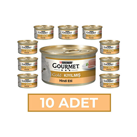 Purina Gourmet Gold Kıyılmış Hindi Etli Yetişkin Yaş Kedi Maması 85 gr - 10 Adet