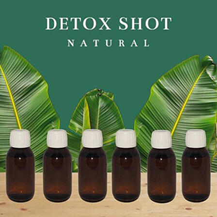 6 Adet Detox Şişesi Ginger Shot Amber Cam Çok Amaçlı 100ML