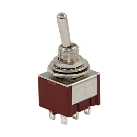 TOGGLE SWİTCH ON-ON (KALİTELİ) Ø6MM MTS-202 (IC-144A) (4593)