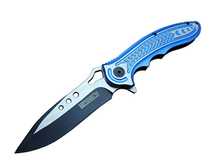 Lanmark T60B Kamp Çakı 20 cm - Mavi Sap, Otomatik