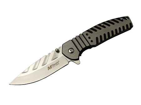 4 14 Gri Kamp Çakı 21cm - Yarı Otomatik, Metal Sap