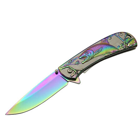 Balık Çakı YST5954RB Gökkuşağı 20 cm Manuel