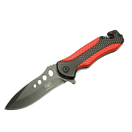 Kurtarma Çakısı Kırmızı 22 cm Yarı Otomatik
