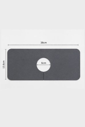 Su Emici Lavabo Kenar Matı 38x14 cm Musluk Altı Kurulama Pedi Kaymaz Mutfak Banyo