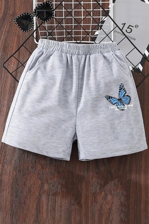 Tasarım Baskılı Pamuk Unisex Penye Short