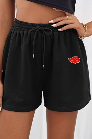 Tasarım Baskılı Pamuk Unisex Penye Short