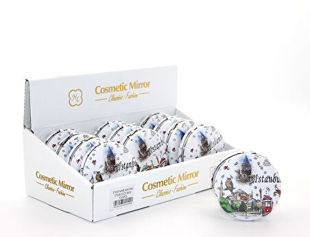 Taşlı İstanbul Tasarımı El Aynası Kalın Model 8