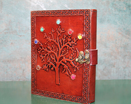 Taşlı Deri Defter Model 5