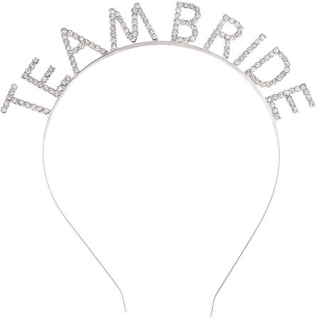 Gümüş Kaplama Kristal Taşlı Team Bride Taç