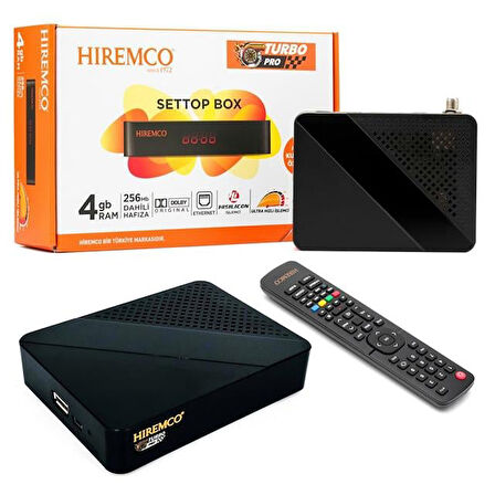Hiremco Turbo Dahili Wifi Full Hd Mini Uydu Alıcısı Linux Tabanlı 4Gb Ram Dahili Hafıza