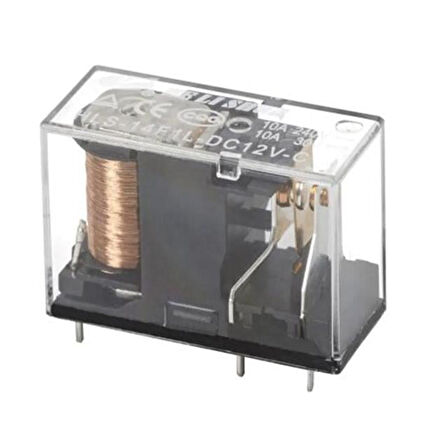 12 Volt Röle Tek Kontak 5 Bacak 10 Amper Hls-14F1L-Dc12V-C
