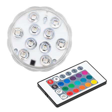 Mx-5188 Su Altı Kumandalı Rgb Havuz-Akvaryum-Nargile-Nargile Led Işığı