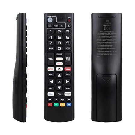 Dreamstar Android Netflix-Youtube-Prime Video Tuşlu Tv Uyumlu Uydu Kumandası