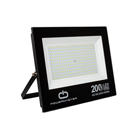 Pm-22583 200 Watt - 220 Volt Beyaz 6500K Ip66 120* Işık Açısı Siyah Slim Kasa Led Projektör