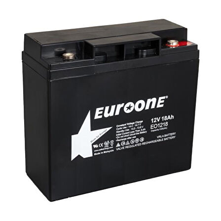 Euroone Eo1218 12 Volt 18 Amper Bakımsız Kuru Agm Akü