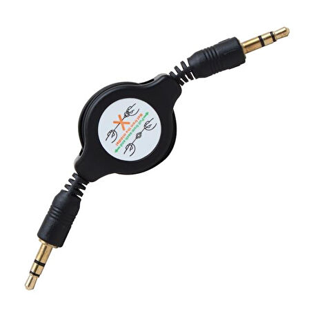 Makaralı 3.5 Mm Stereo Erkek-Erkek Kablo