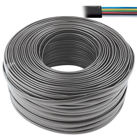 Artar 6'Lı Flat (Köken) Telefon Kablosu 100 Metre