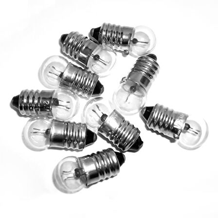 Mini Fener Ampul 1.5V Vidalı 50'Li Paket