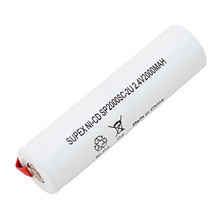 Supex Üst Üste Dik 2'Li 2.4V 2000Mah Süpürge Pili