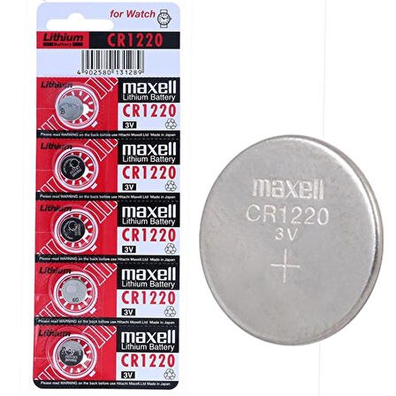 Maxell Cr1220 3 Volt Lityum 5'Li Düğme Pil