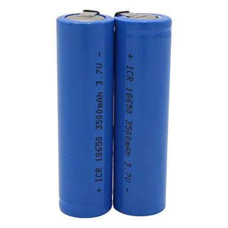 Pm-13693 18650 3.7 Volt 3500Mah Şarjlı Lityum Lı-Ion Başlıksız Puntalı Pil (2'Lı Paket)